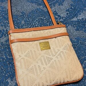 RLX Ralph Lauren Tan and Brown Crossbody Bag
